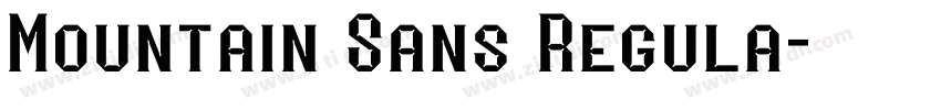 Mountain Sans Regula字体转换